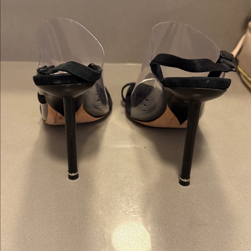 Alexander Mcqueen Black Transparent Strap Sandals - image 2